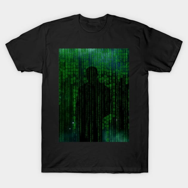 Matrix style binary codes. T-Shirt by Drmb